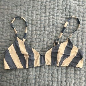 Solid and Striped Bikini Top